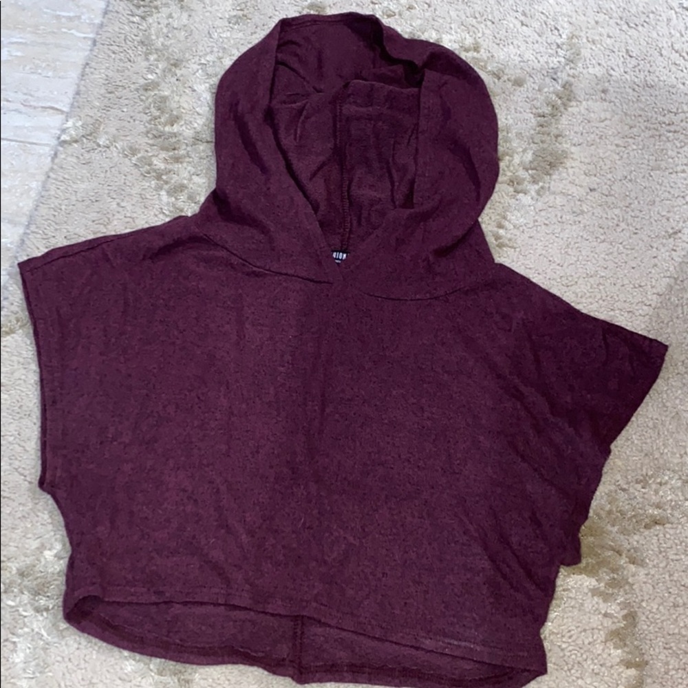 Cut off hoodie top